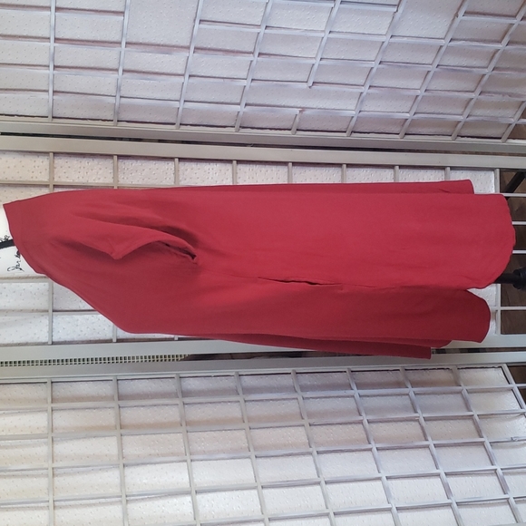 Madewell cherry red short sleeves with pockets tunic dress S - Picture 8 of 8